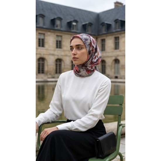 MİSMARA DESENLİ ORGANİK EŞARP