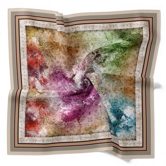 BONJELA PATTERNED CRYSTAL SCARF