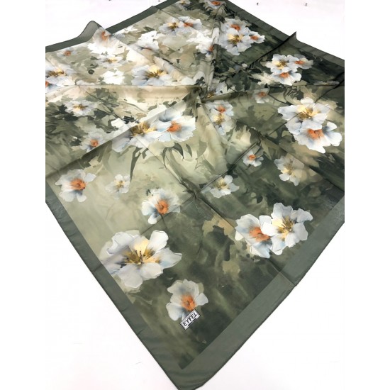 EYFEL BÜYÜK GÜLLÜ DESEN 120 x 120 SOFT EŞARP (12 Lİ MİX PAKET)
