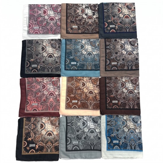 EYFEL EFSANE DESEN 120 x 120 SOFT EŞARP (12 Lİ MİX PAKET)