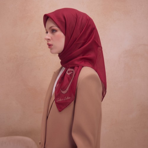 VAV TAŞLI ŞİFON EŞARP